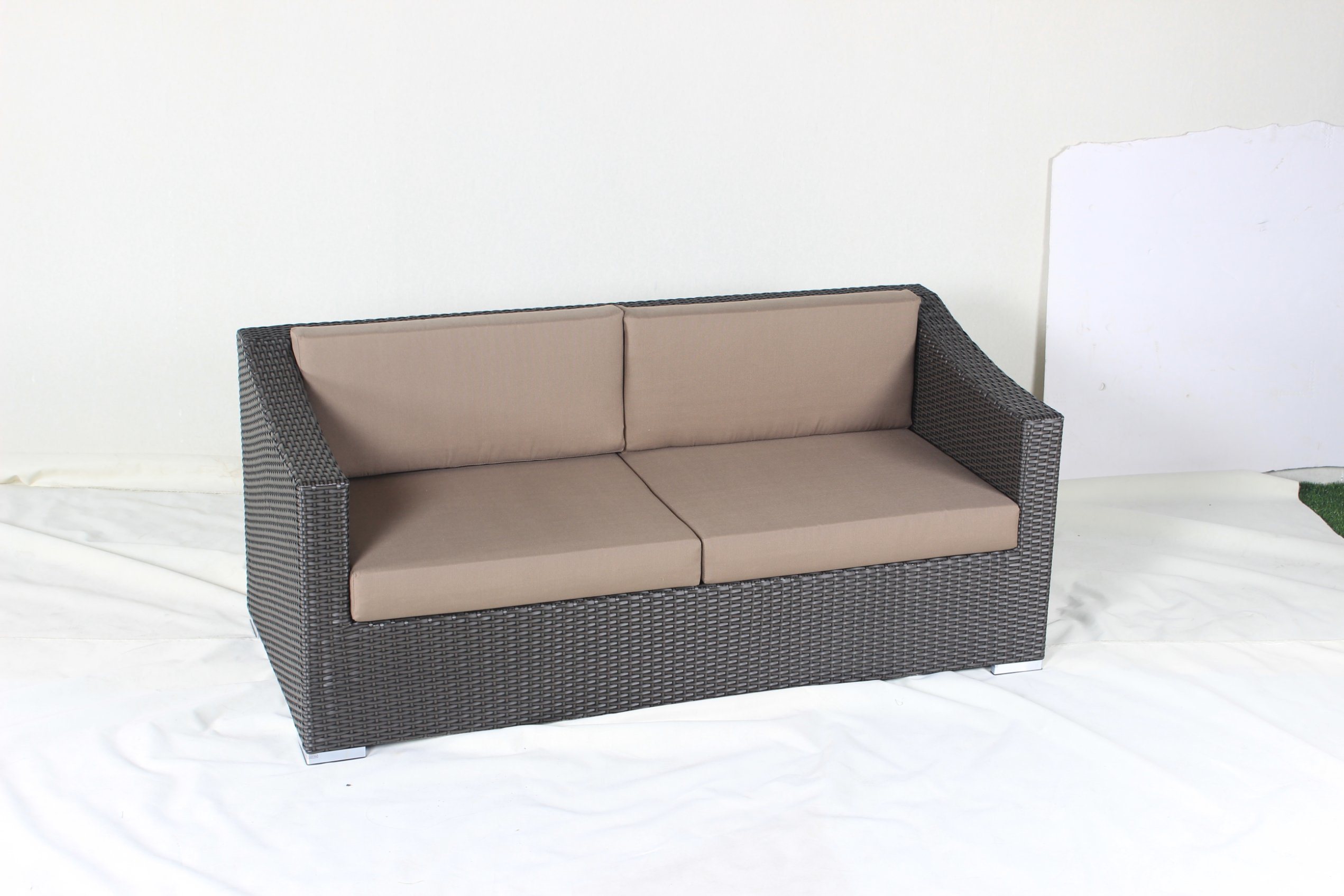 4 pieces rattan garden furniture sofa set