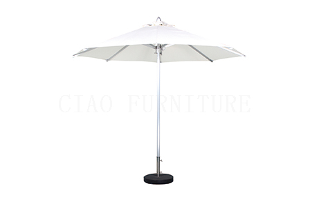 Big size white beach sun umbrella