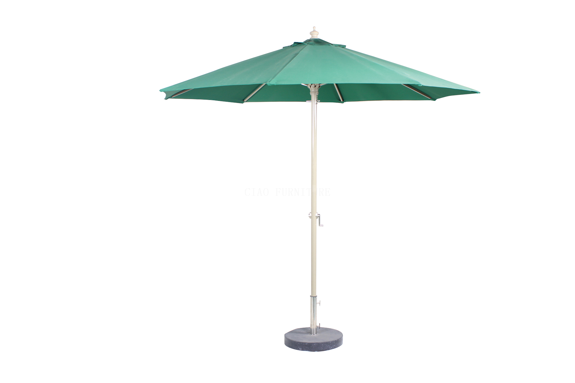 Green outdoor garden parasol umbrella