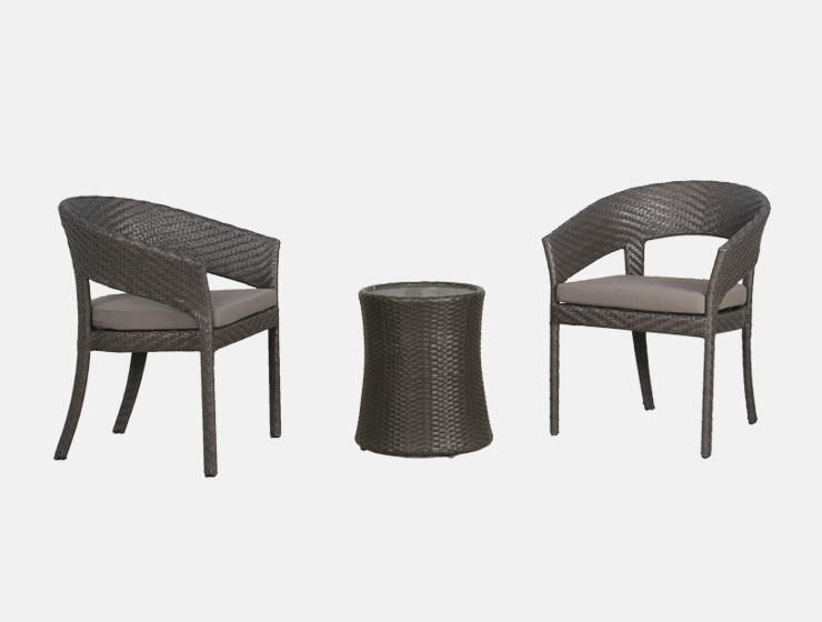 Wicker black simple outdoor table